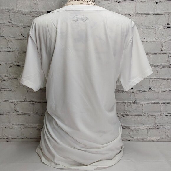 UNDER ARMOUR 'HEATGEAR' LOOSE FIT REFLECTIVE BACK GRAPHIC TEE - Picture 3 of 16